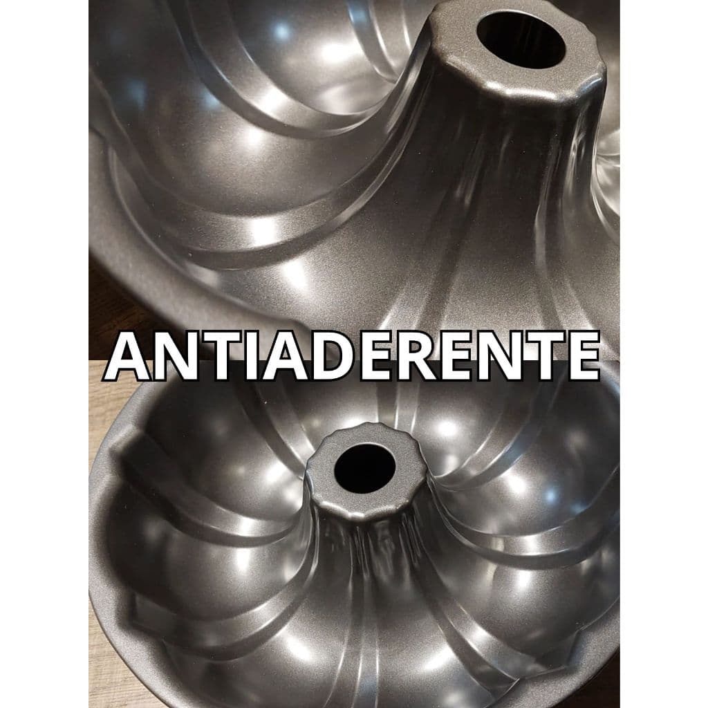 Forma Redonda Decorada para Bolo ou Pudim de 24 Cm Vazada Antiaderente Teflon
