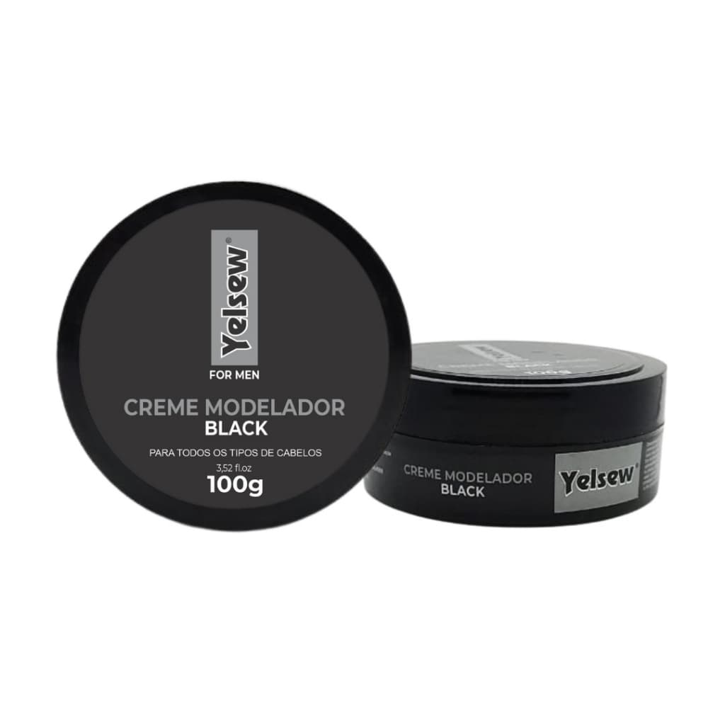 Creme Gel Modelador Para Cabelo 100g Black Yelsew