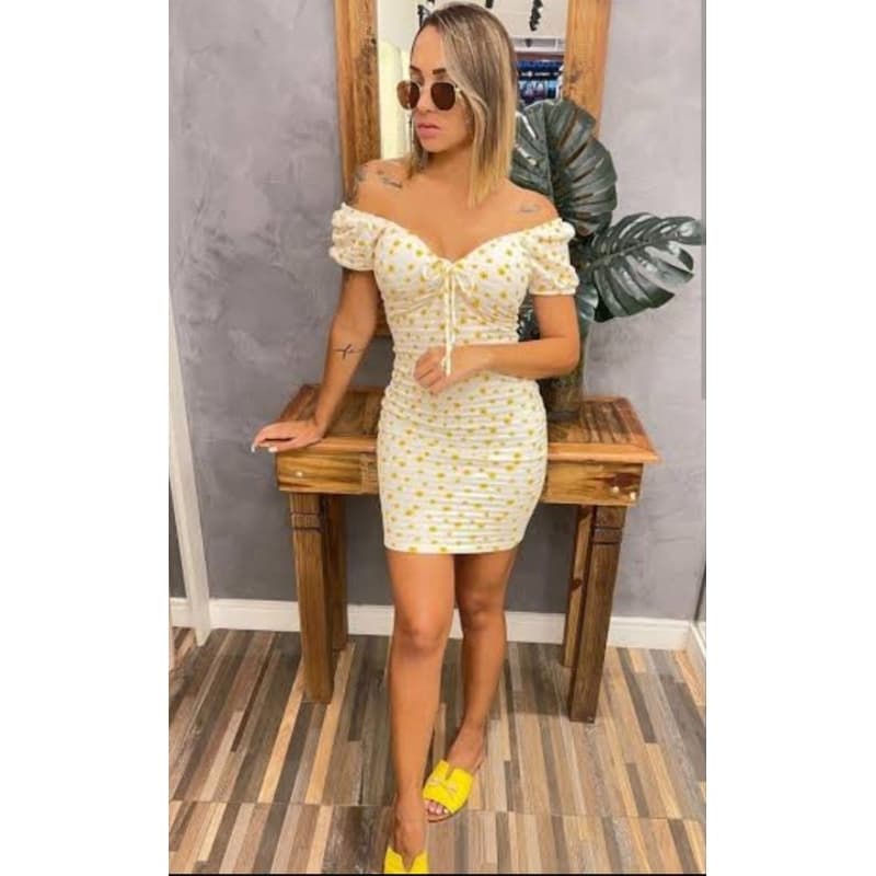 Vestido Florido Anarruga com Lycra estampado