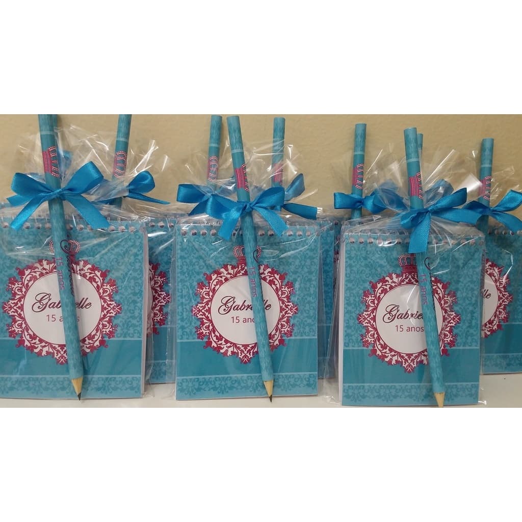 120 kit de bloquinho e lápis personalizados
