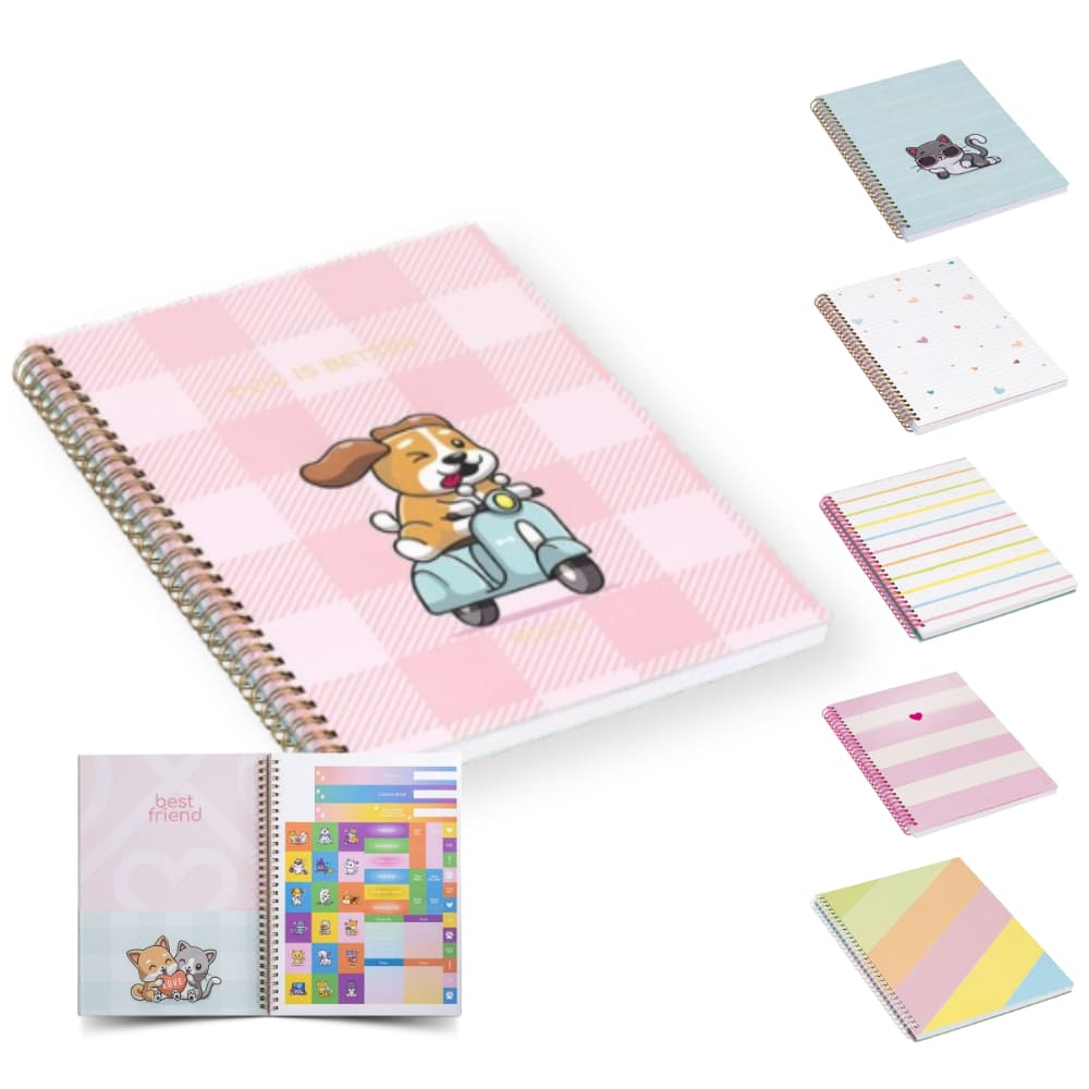 Caderno Universitário BRW Enjoy / S2 / Best Friend - 1 Matéria c/ 80 Fls