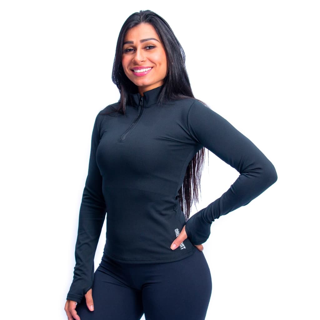Camisa Blusa Esportiva Feminina Corrida Academia Manga Longa