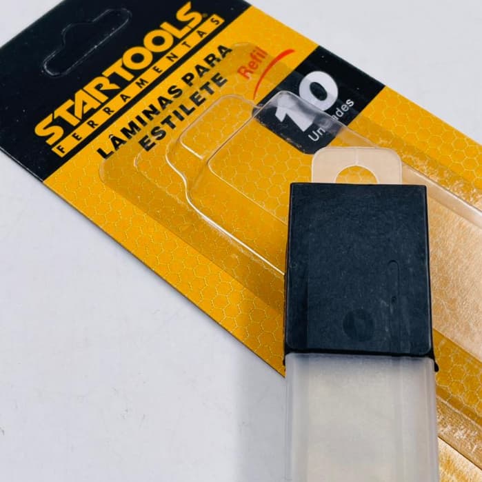 Conjunto De Lâminas Refil Para Estilete Para Estilete 10 Unidades Cada 10x2CM De Largura E 0,5MM Startools