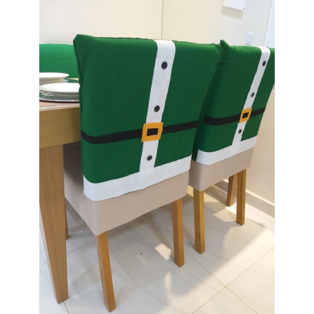 capa de cadeira Verde natalina roupa papai noel decoracao de natal (unidade)