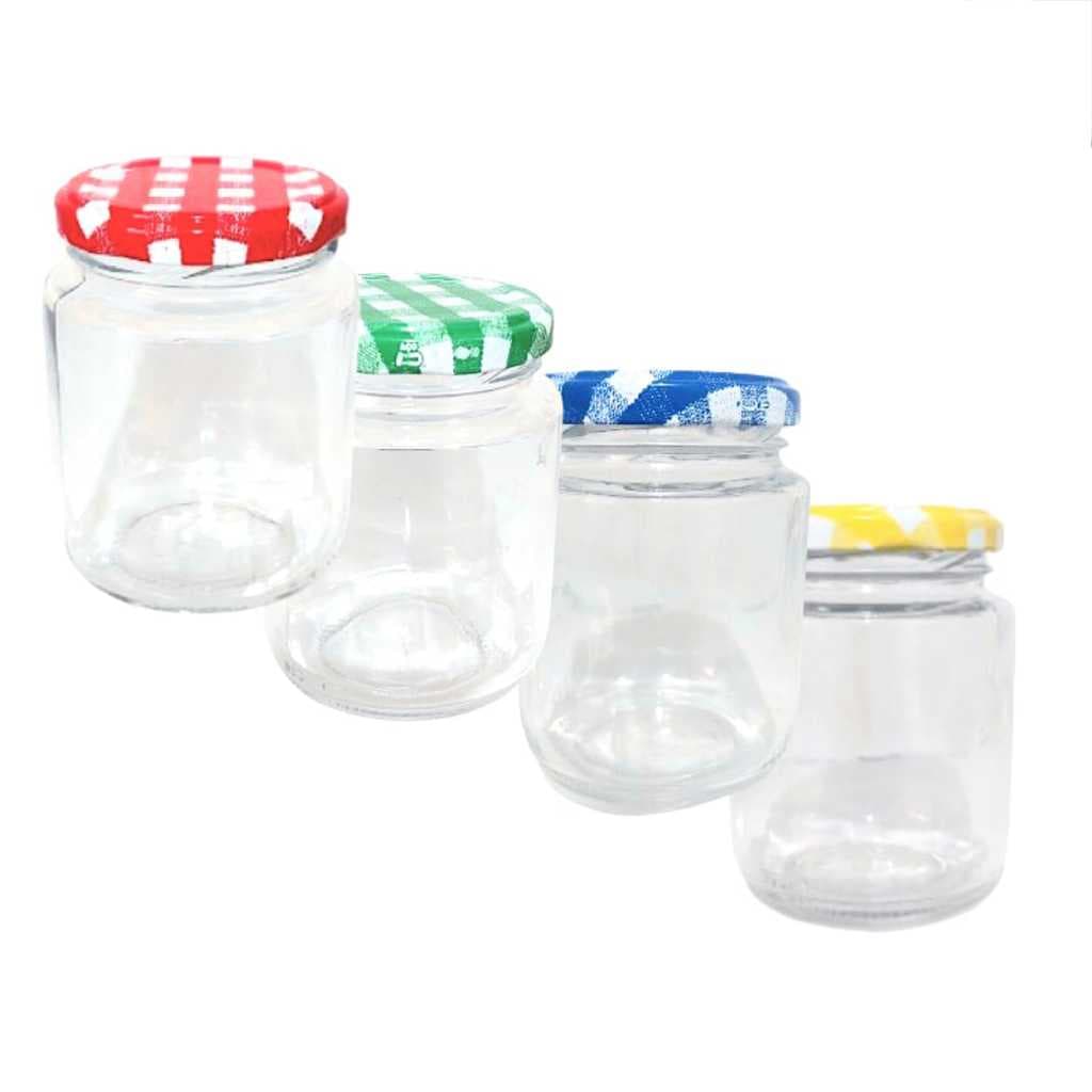 Kit 5 Potes de Vidro Mini Belém 240ml c/ Tampas Metálicas