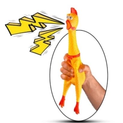 Galinha Frango Borracha Mordedor Cachorro Pet Faz Barulho / Brinquedos Cachorro