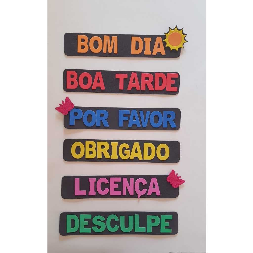 Plaquinha de boas maneiras