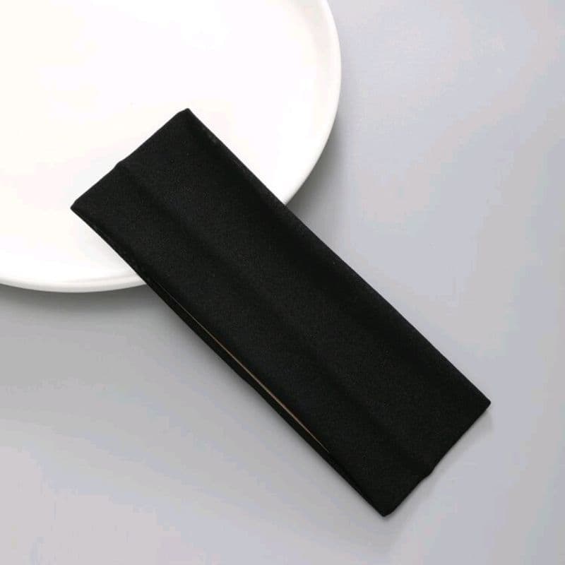 1 FAIXA DE CABELO EM SUPLEX, ACADEMIA/ESPORTE/GINÁSTICA, NA COR: PRETO