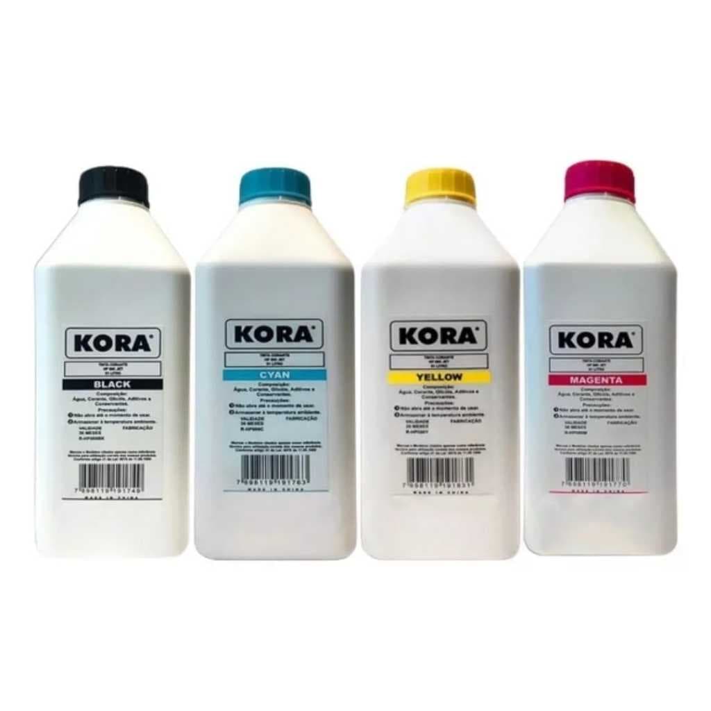 Kit 4 Litros Tinta Compativel  Para  T664   L3250 L3150 L3210 L1250  L110 L220 L375 L395 L495 L565 L800