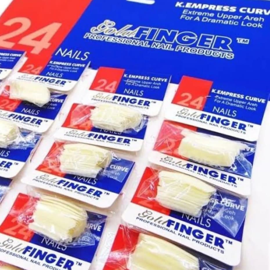 Unhas Postiça 24 Unidades Gold Finger Promoção Imperdível !!