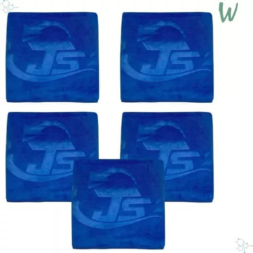 5 Toalhas Microfibra Cor Azul Secagem Auto 50x90 400gsm