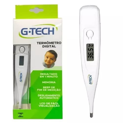 Termômetro Clínico de Ponta Flexível Infantil Digital Axilar G-Tech