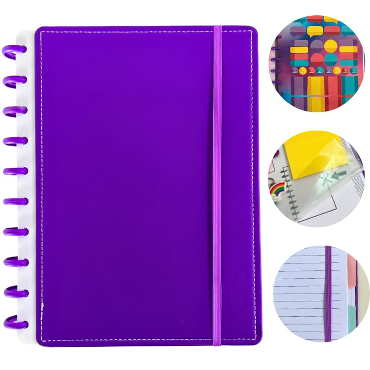 Caderno Inteligente Discos Argola Fichário Faculdade +folhas