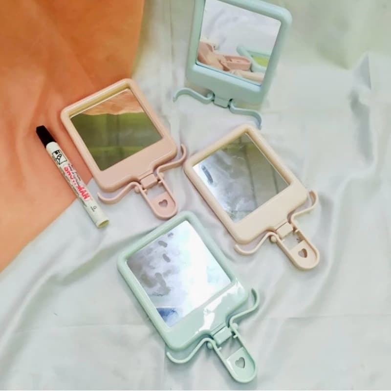 Mini Espelho de mão bolsa e mesa