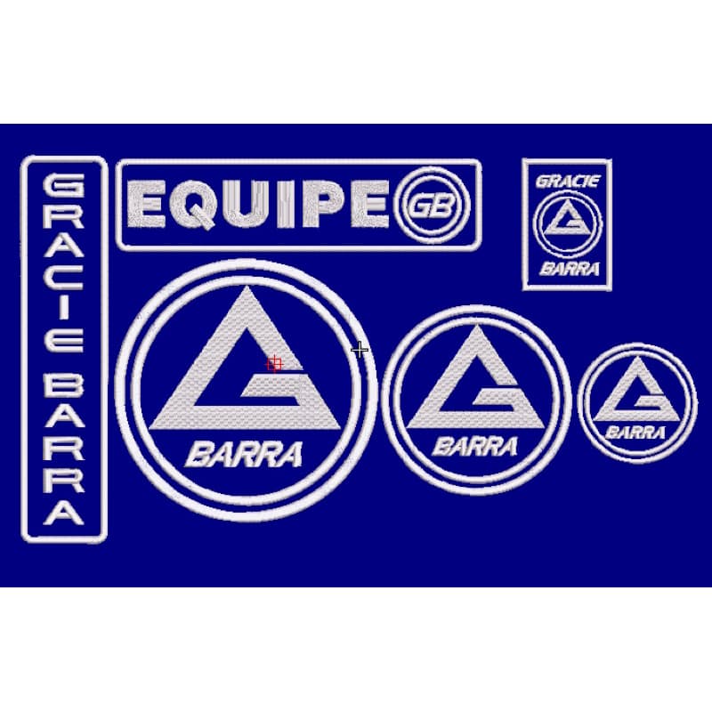 Patch Gracie Barra Jiu Jitsu Kit Para Kimono kit C/6 Peças