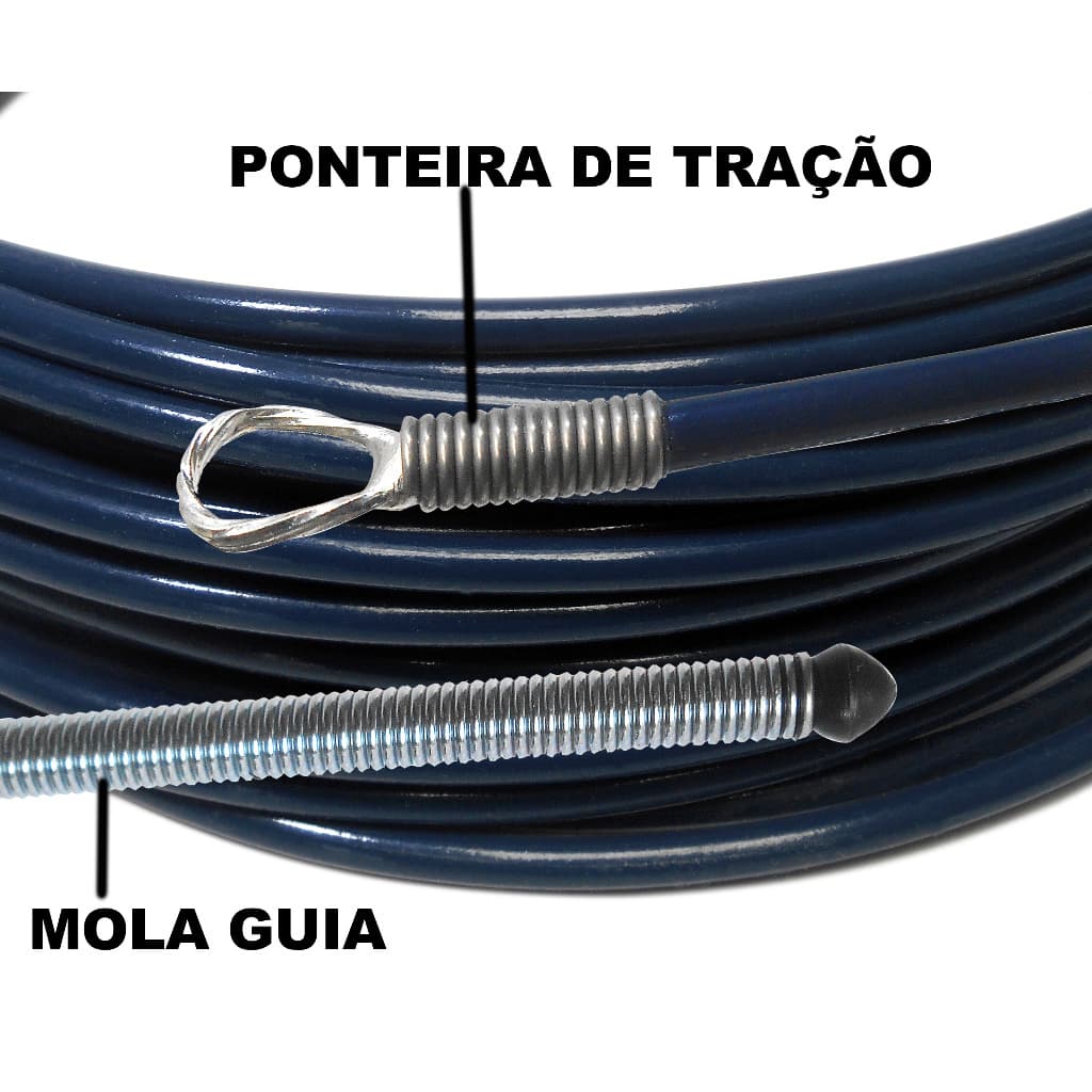 Passa Fio Puxa Fio Guia Sonda Profissional Alma De Aço resistente com Ponteira Soldada - puxador de fio para conduítes 10 METROS