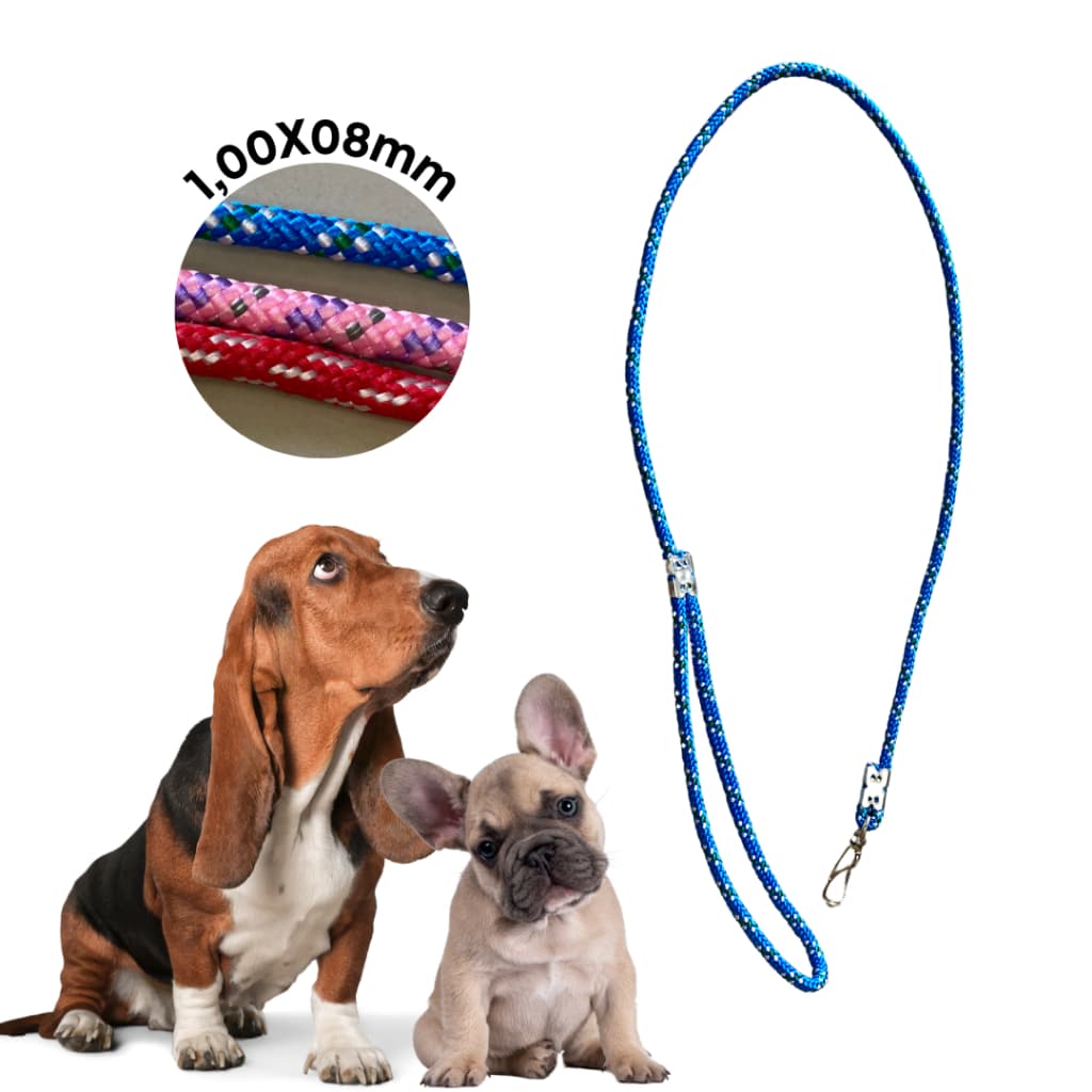 Guia De Corda Roliça SORTIDO para Cachorros Pet Adestramento 1,00 - 08Mm