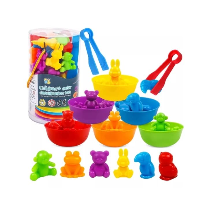 ogo De Criança Cor Classificação Brinquedos Modelo Animal Cognição Montessori Brinquedo Contagem Crianças Aprendendo