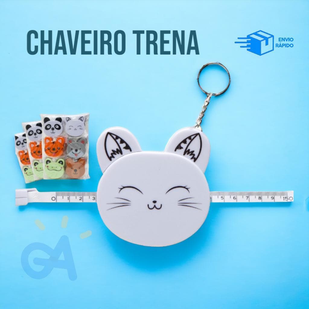 Fita Métrica De Bichinhos - Chaveiro Trena - 1,5 Metros -  Vários Modelos