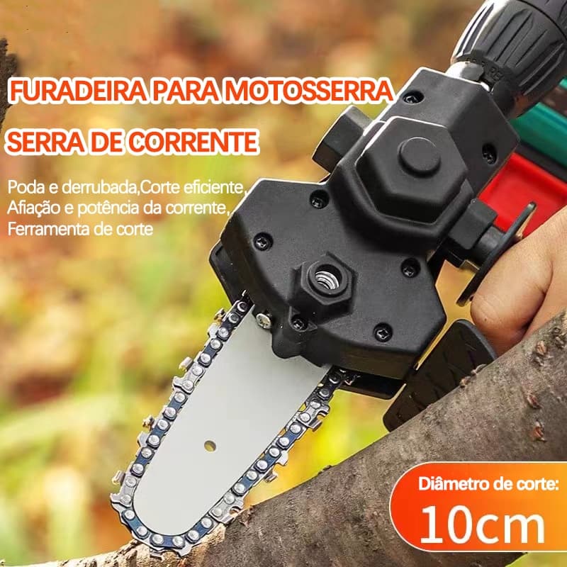 Motosserra Para Furadeira E Parafusadeira Adaptador Portátil Punho de três direções
