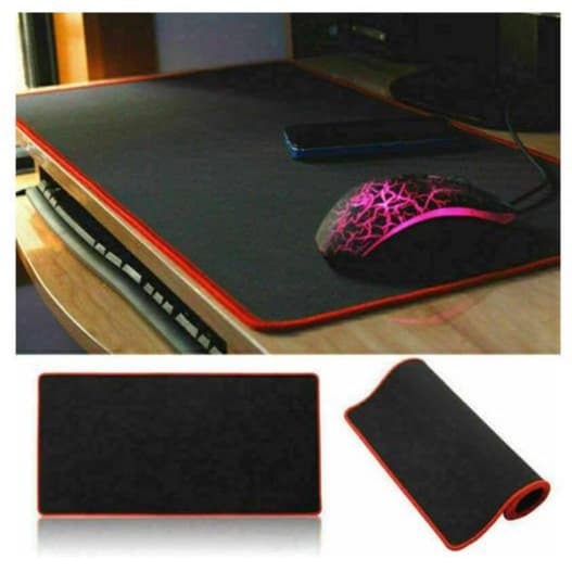 Mousepad Gamer 80X30 Preto Sem Desenho Mouse pad Extra Grande Macia Antiderrapante Largo