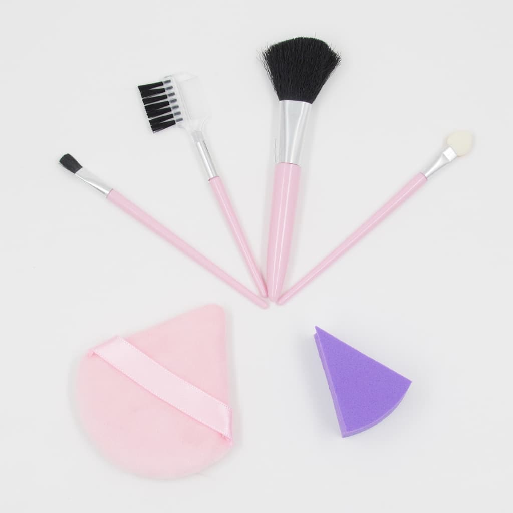 Kit de 1 esponjas, 4 pincel de maquiagem e 1 esponja de maquiagem T-27-4