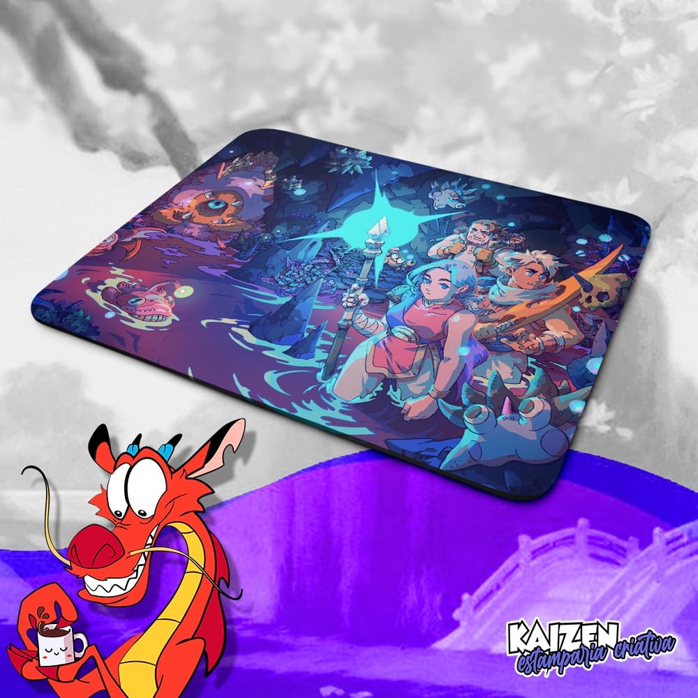 Mousepad - Sea of Stars - RPG Game / Pixel - Mapa e diversos modelos