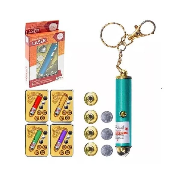 Chaveiro Laser 6,2cm Com 4 Pontas Brinquedo Para Gato Pet