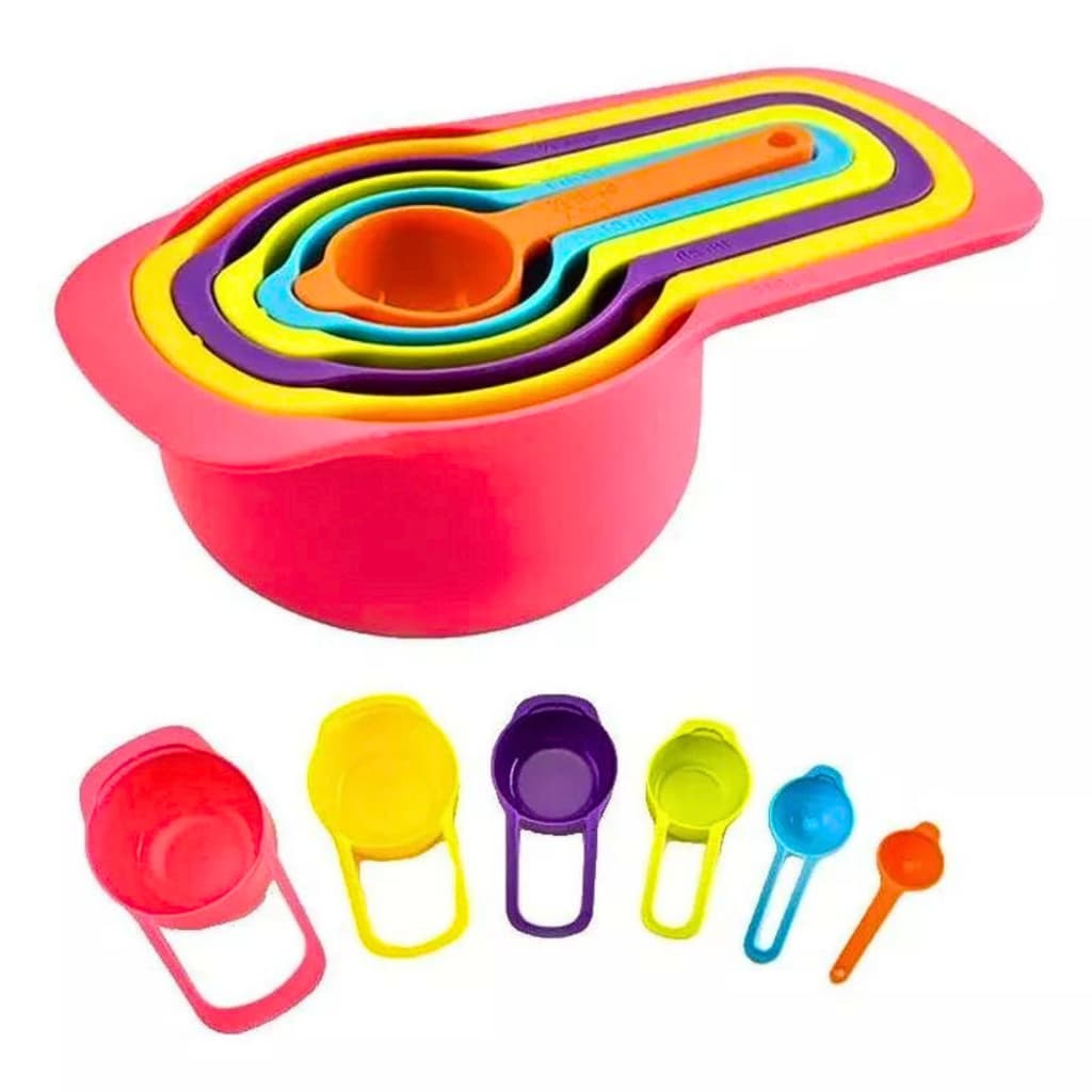 Jogo Com 6 Colheres Medidoras Cozinha Coloridas