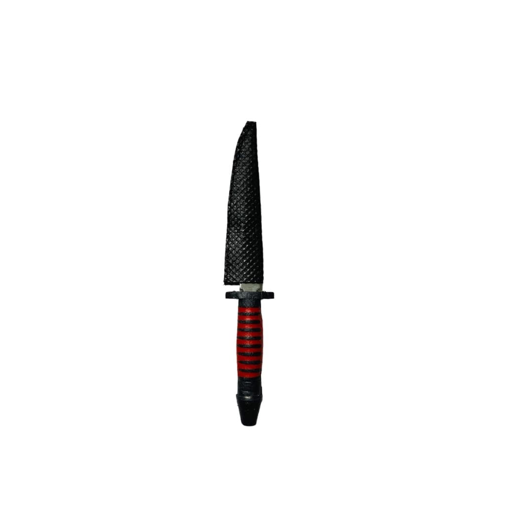 1 Punhal 11 Cm Cabo Branco  Preto Vermelho Umbanda Candomblé