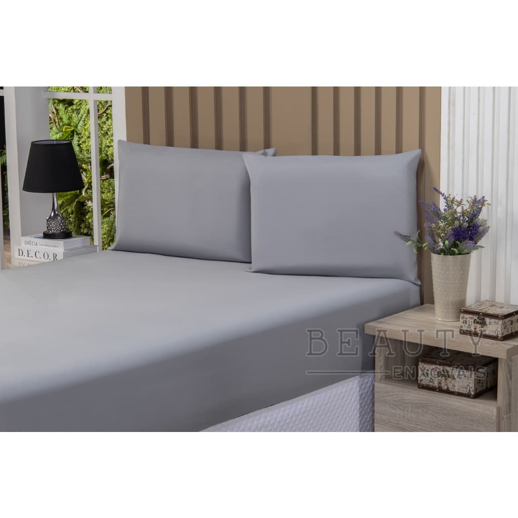 lençol king size com fronhas ideal colchão 2,03m x 1,93m tecido pelitizado 400 fios