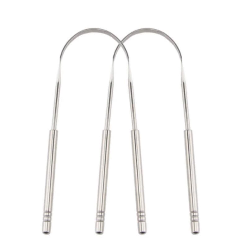 Kit De Limpeza De Língua De Aço Inoxidável, Raspador De Metal, Ferramentas De Cuidados Orais