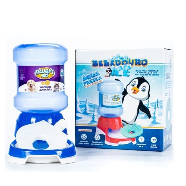 Bebedouro Automático Para Cães Gatos 2l + Boia Limitador de Água Para Bebedouro Truqys Pets Top
