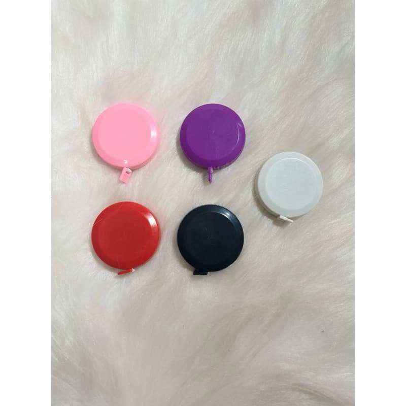 Fita Métrica retrátil rosa/roxa/vermelha/preta/branca