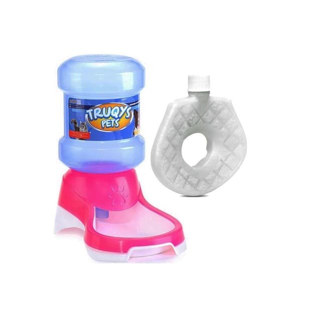 LIQUIDAÇÃO IMPERDIVEL BEBEDOURO Boia Pelo Longo Para Bebedouro Galão 2l - Truqys Pets COR: ROSA Top
