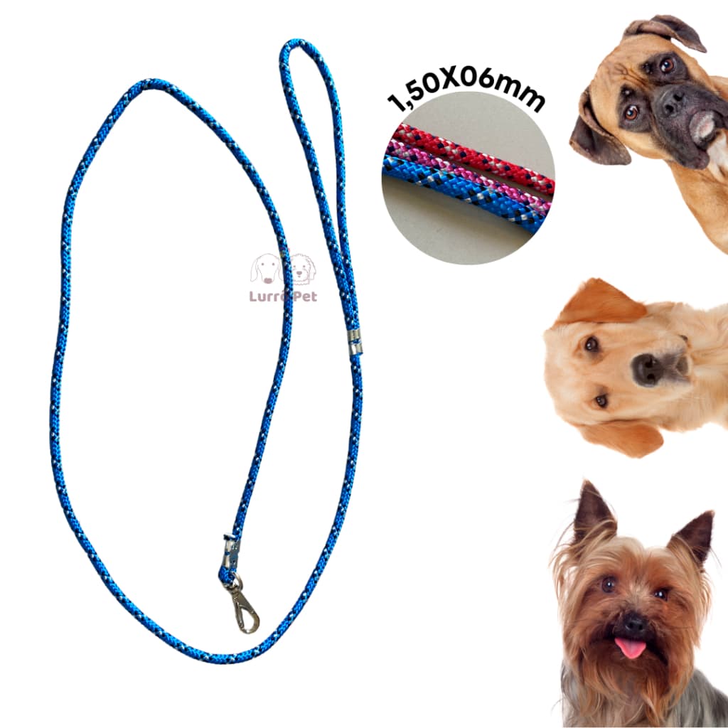 Guia De Corda Roliça SORTIDO para Cachorros Pet 1,50 - 06Mm
