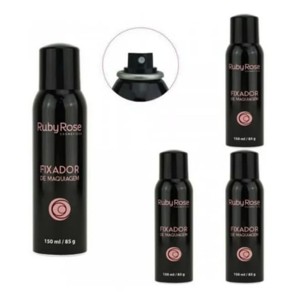 Fixador De Maquiagem Finalizador Spray Ruby Rose 150ml HB312