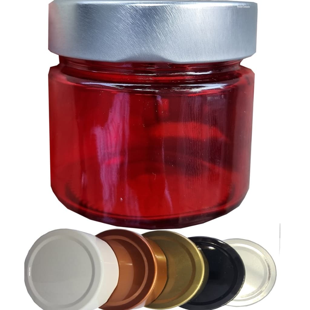 1 (Um) Pote Vidro Âmbar Tampa Alta até o pescoço 150ml e 210ml até a boca Pianezza - Sweet Amado para Vela e Creme