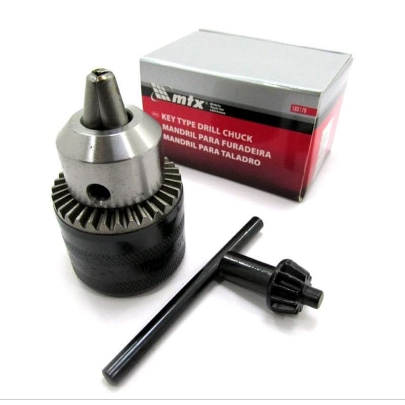 Mandril de Aço para Furadeira MTX 1/2 X 20 13MM com Chave Tipo T