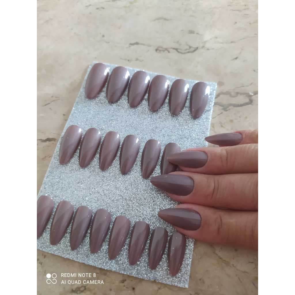 Unhas Almond Unhas Postiças Almond - 20 unhas