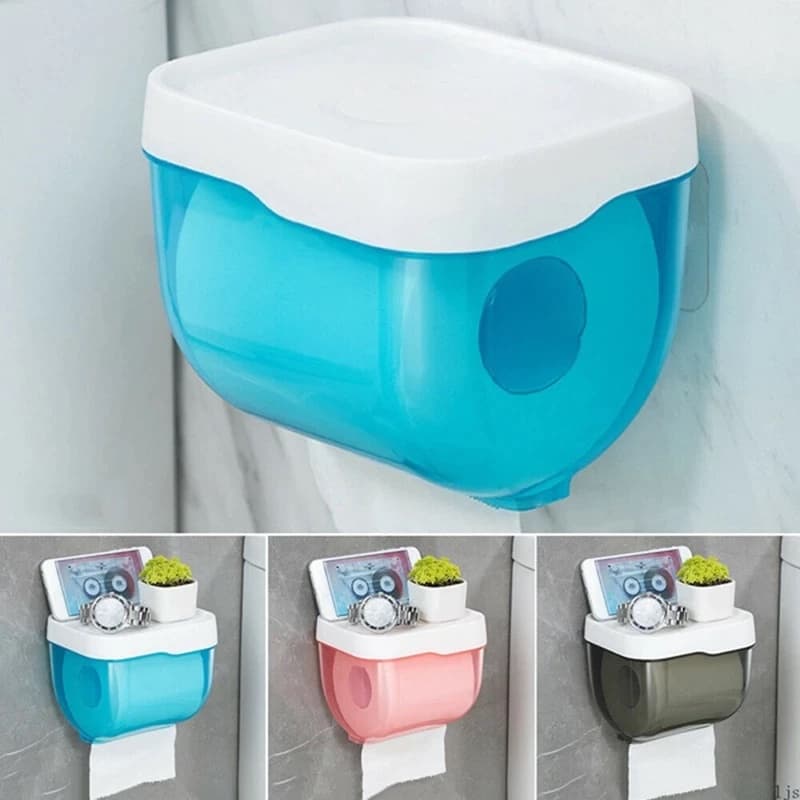 Porta Papel Higiénico Dispenser S/ Furos Para Banheiro 3 Cores