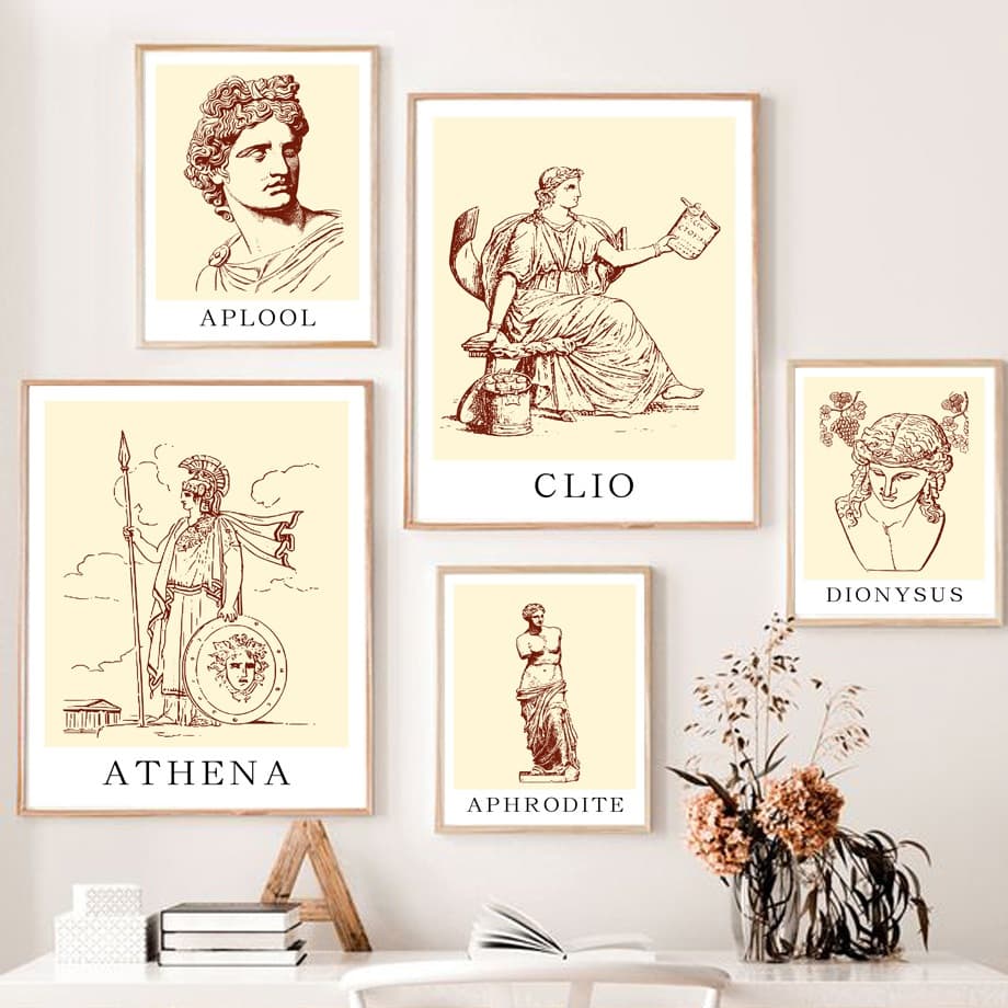 Quadro Antiga mitologia grega, literatura clássica, decoração do quarto