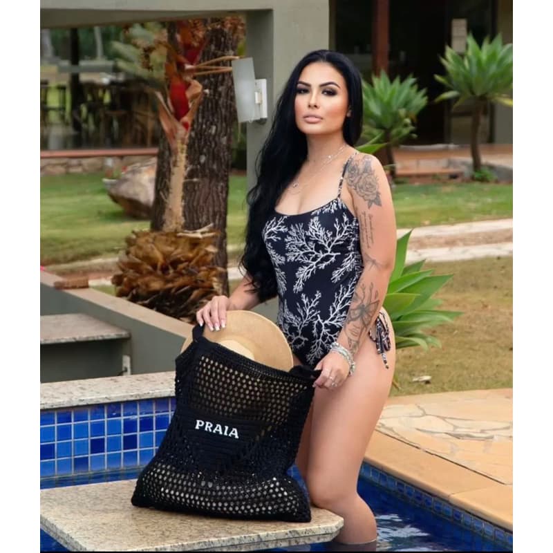 bolsa tote tricô saída de praia resistente 40cm lançamento tricot