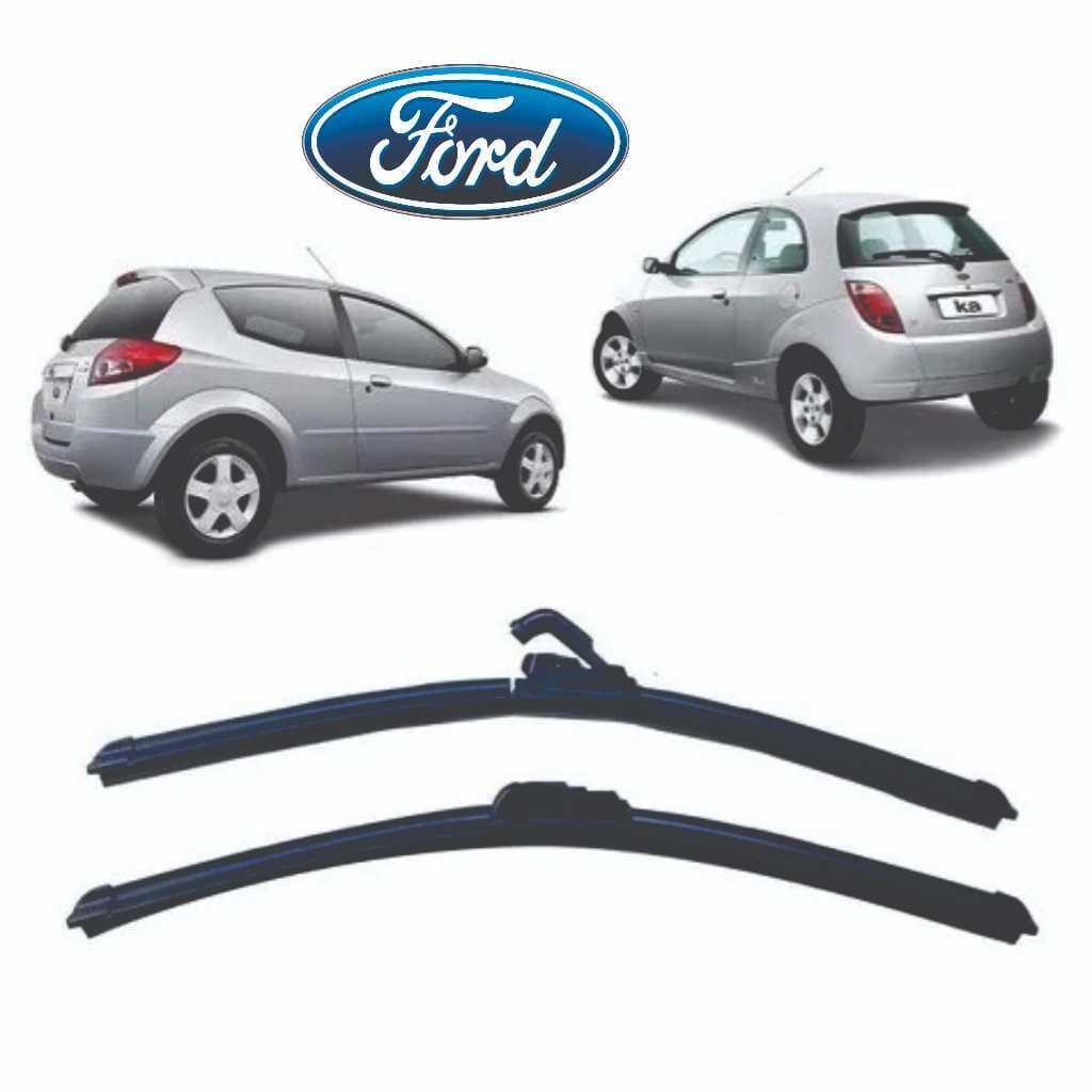 Par de Palhetas para Limpador de Parabrisa Dianteiro para Ford Ka 1997 A 2009