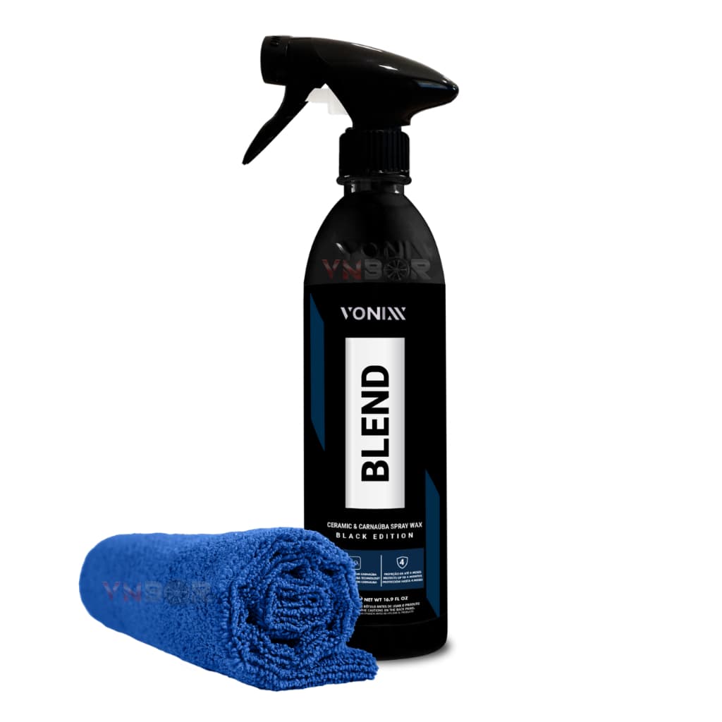 Blend Black Spray 500ml Vonixx Cera Vitrificadora Vitrificador Carnauba Sio2 Protecao de Pintura Escura Preto Carros Moto Protege Automotivo