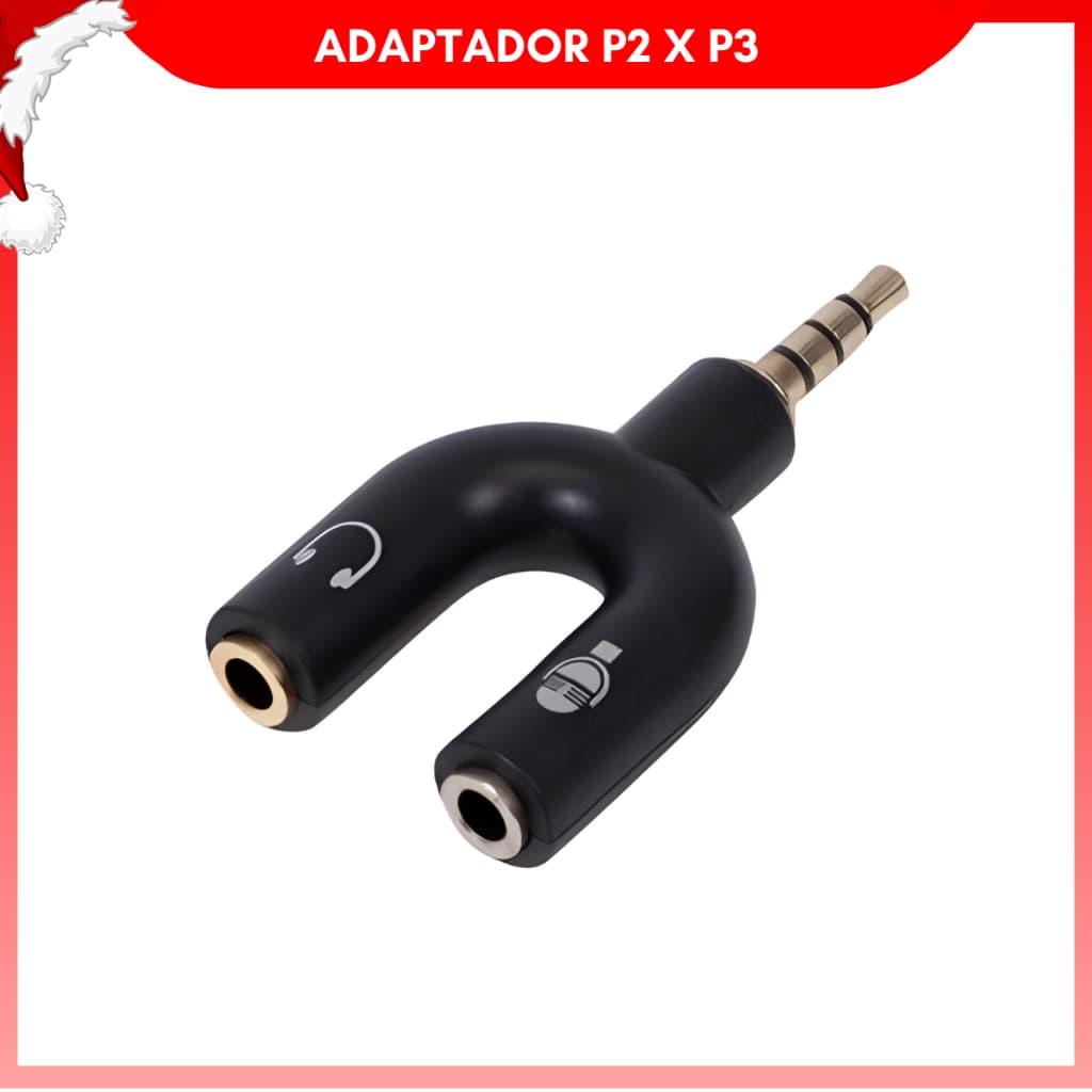 Cabo Adaptador Splitter P3 X P2 Gamer Fone Microfone Headset Xbox Ps4 A25