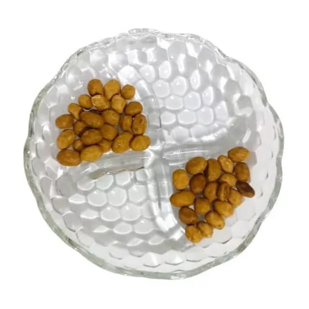 Petisqueira De Vidro Cristal Clink Viena 4 Divisórias Porta Objetos Decoração