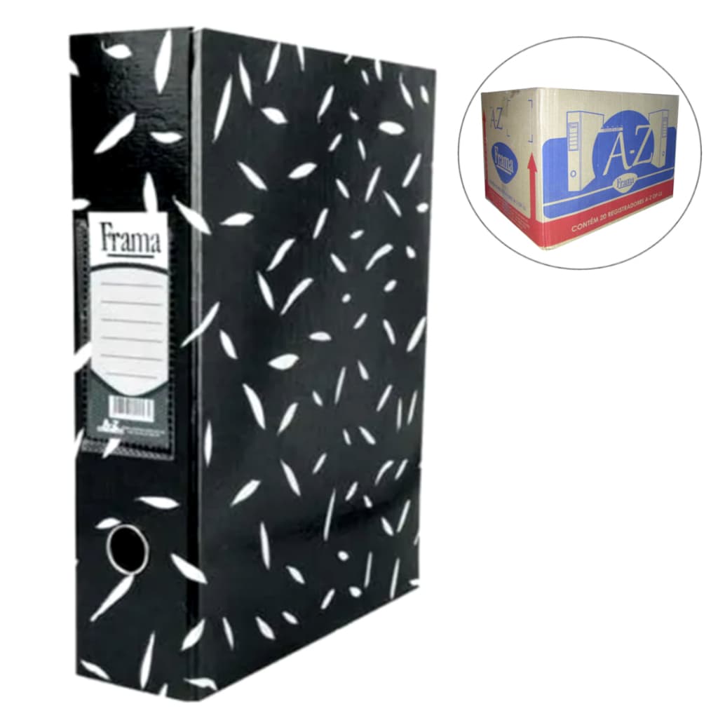 Kit 20 Pasta Fichário Ofício Az Registradora Largo Arquivo C/ Nota Fiscal