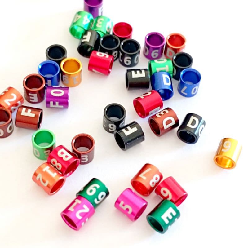 05/10 Anilhas canário Belga alumínio 3.0 mm fechada