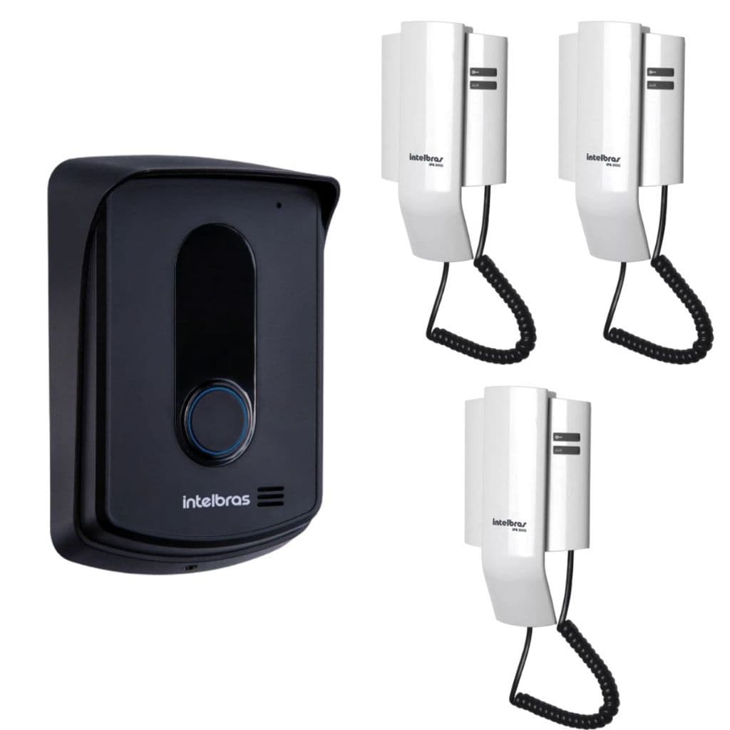 Porteiro Interfone Residencial Campainha Intelbras Com 3 Extensão Audio